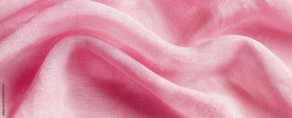 Wall mural soft pink fabric texture with delicate folds and fine woven pattern generative ai