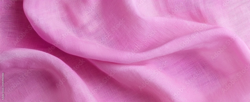 Wall mural soft pink fabric texture with delicate folds and fine woven pattern generative ai