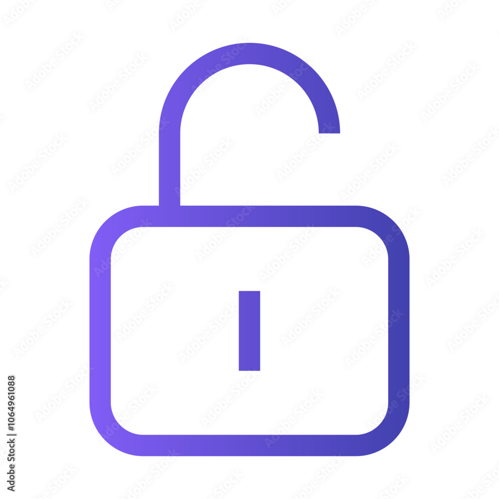 Aufkleber unlocking a modern digital padlock symbolizing security and privacy in technology at a conceptual de