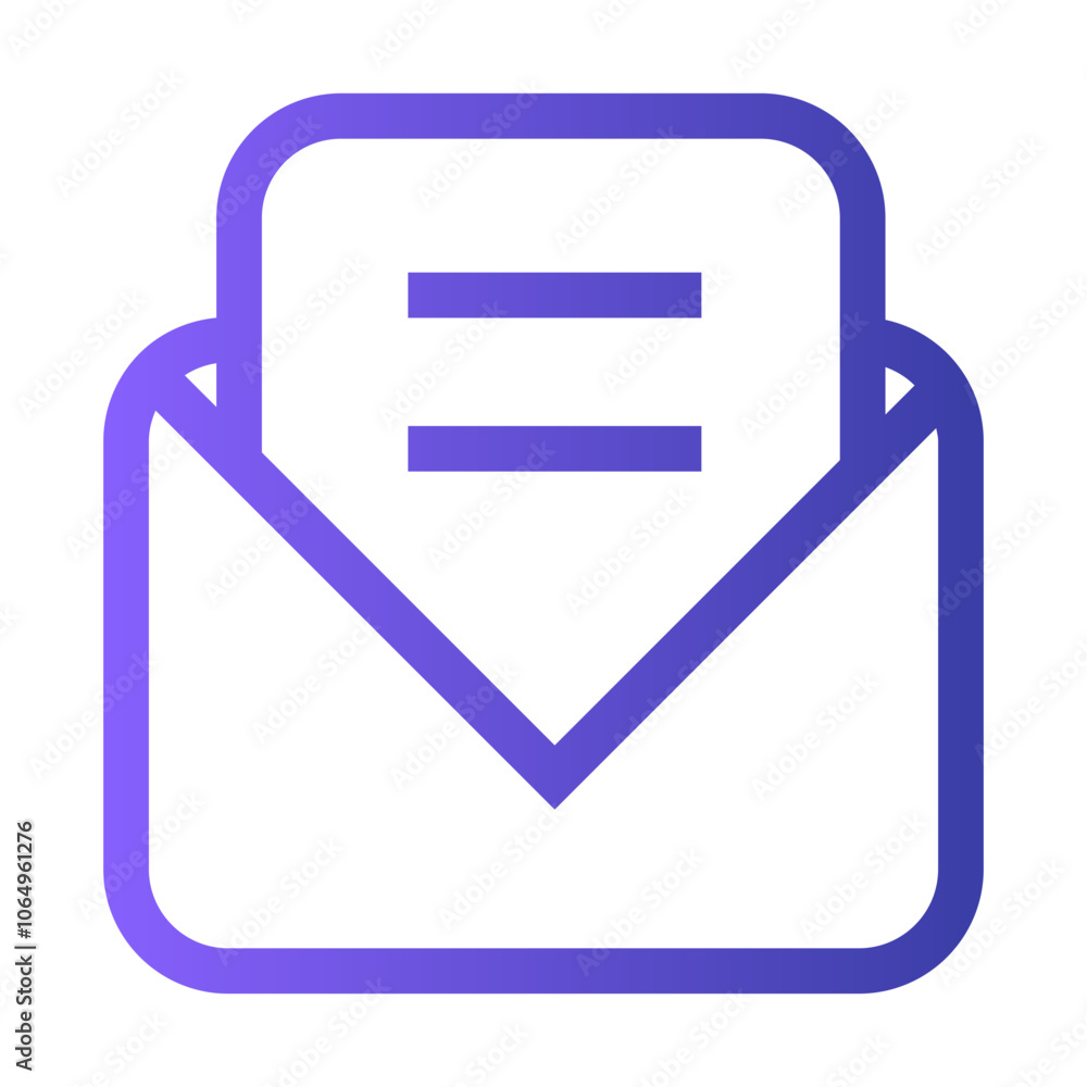 Aufkleber an envelope with a letter symbolizing communication and messaging in a digital age