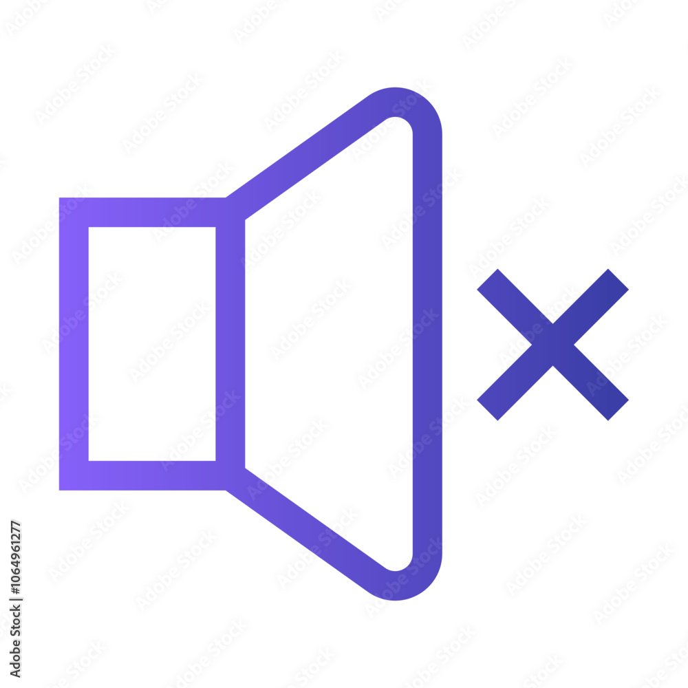 Poster a simple graphic showing a muted speaker icon with a crossed-out symbol, representing silence and au