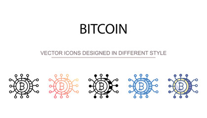 Obraz premium Bitcoin icon design with white background stock illustration