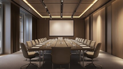 Modern Conference Room with Wooden Accents