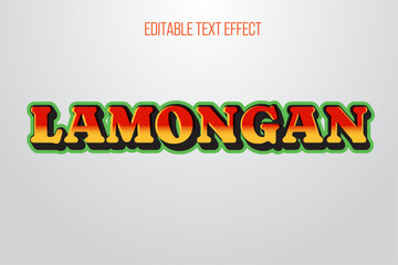 lamongan penyetan pecel lele text effect