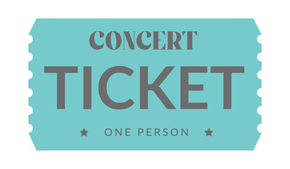 Concert Ticket design, Ticket design template., admit one ticket, illustration of a ticket	