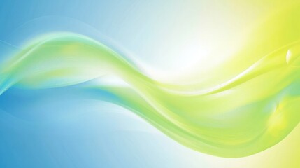 Obraz premium Abstract Green and Blue Waves