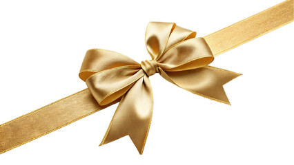 Golden Ribbon Bow: Perfect for Gift Wrapping and Decoration