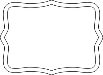 Vintage Label Frame outline