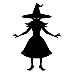 Witch Silhouette vector illustration