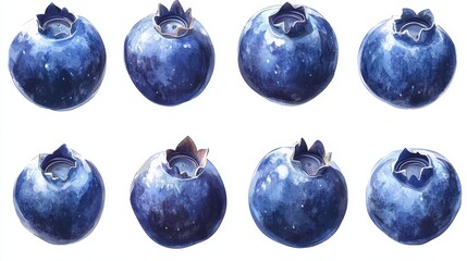 A close up of blueberries with a crown on top