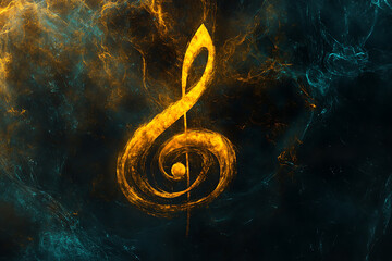 a musical note that reflects melody and rhythm. Ideal for use in creative, educational or artistic designs, this image emphasizes the flow and harmony of music 