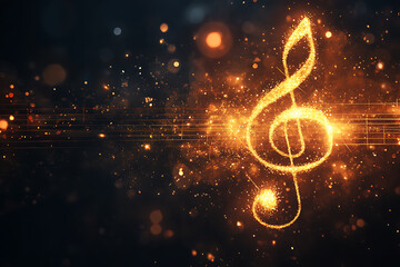  a musical note that reflects melody and rhythm. Ideal for use in creative, educational or artistic designs, this image emphasizes the flow and harmony of music 