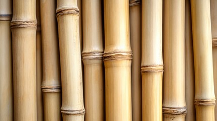 Fototapeta premium Close Up of Natural Bamboo Texture