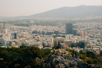 Fototapeta premium landscape views taken from the Acropolis and Parthenon Athens Greece