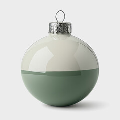 Obraz premium Elegant Christmas Ornament on White Background