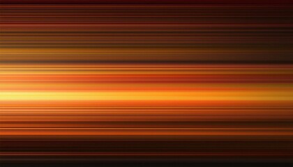 Abstract blurred background with colorful stripes of light on dark orange and black, horizontal lines with gradient effect, glowing and flowing in motion