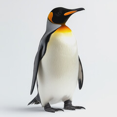 Isolated Penguin on White Background for Christmas Theme
