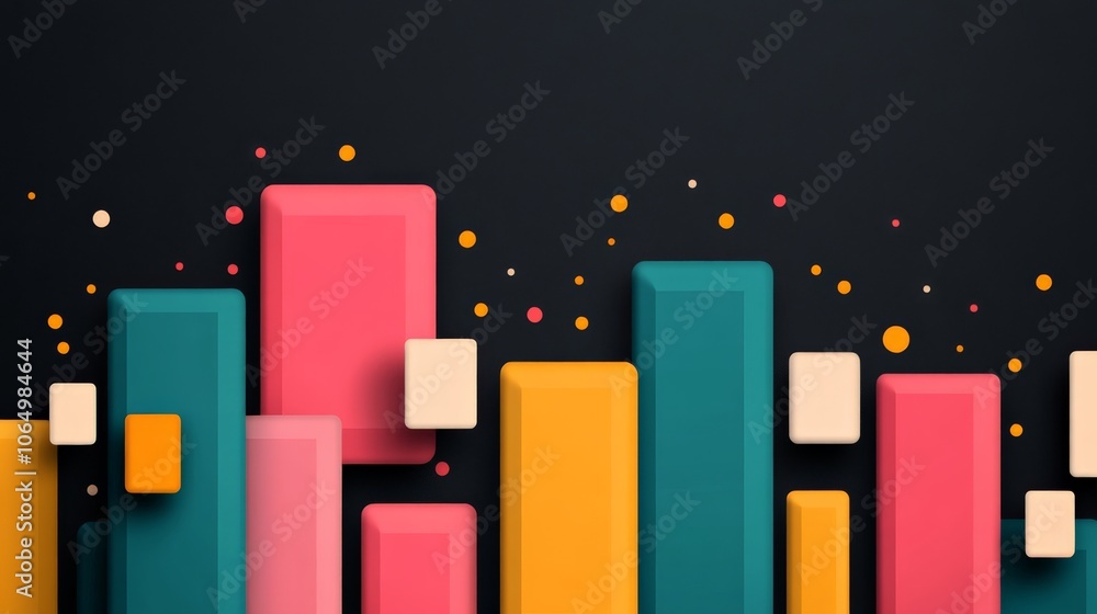 Poster abstract colorful data visualization