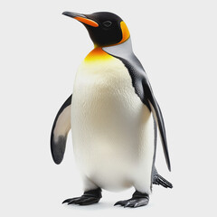 Fototapeta premium Cute Penguin on White Background for Holiday Themes