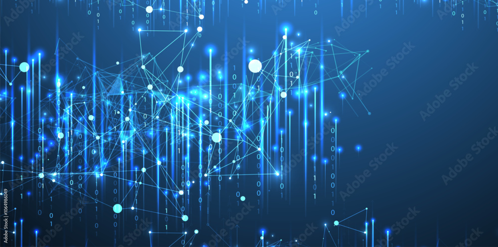 Aufkleber big data futuristic, technology light design. vector datum digital background. illustration innovati