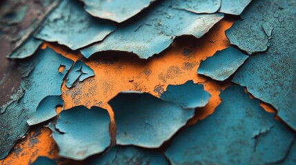 Weathered Paint Texture with Vibrant Colors