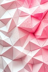 Fototapeta premium A clean and simple abstract background with triangular patterns in shades of pink and white