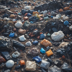 plastic pollution and waste from the industrial plastic production industry 