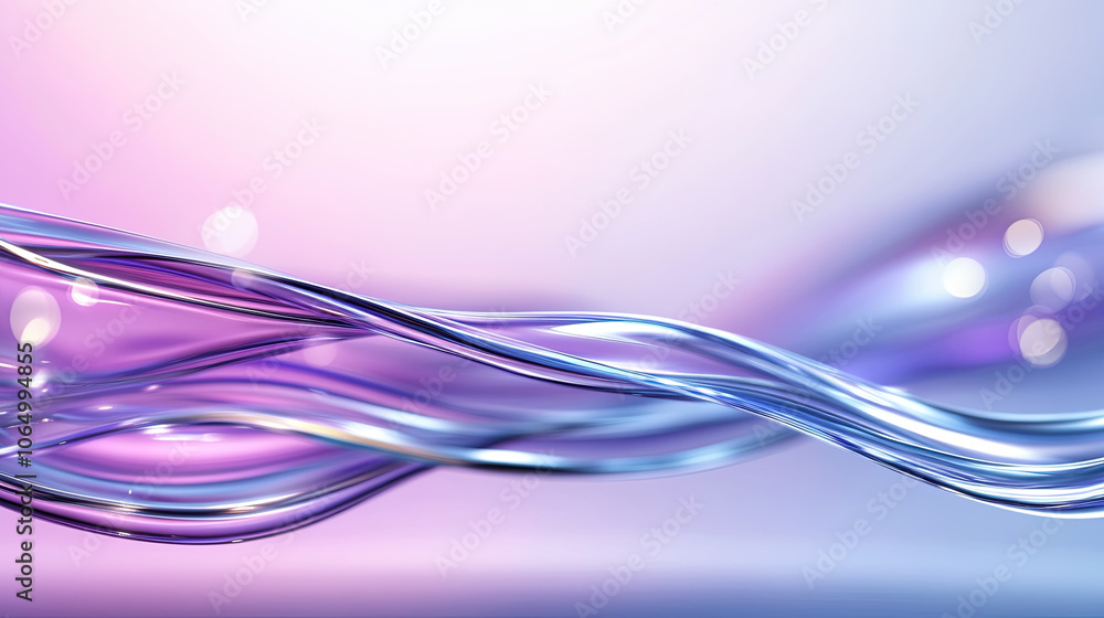 Poster dynamic splash of purple hues, flowing waves of translucent light create mesmerizing visual effect. 