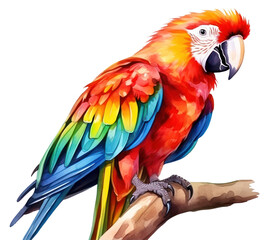Fototapeta premium PNG Animal cartoon parrot macaw.