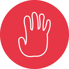 Monkey Footprint line circle icon