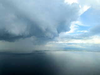 Bad Weather Seen From An Aircraft Approaching To Bring Heavy Rain And/Or Strong Winds