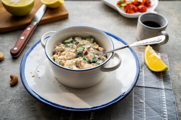 homemade breakfast Cereal Congee