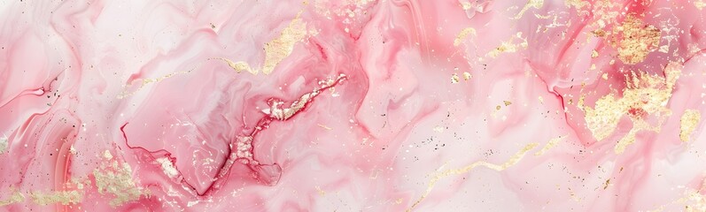 Obraz premium Pink background texture pattern marble gold watercolor abstract wallpaper light. Background stone pink texture pattern marble white paint glitter art seamless liquid agate top rose color print pastel.
