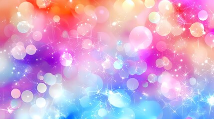 Obraz premium Pastel Bokeh Background with Light Sparkling Effects in Pink and Blue