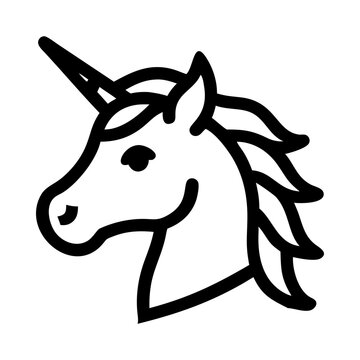 Icon of a unicorn symbolizing fantasy, magic, and mythical creatures.