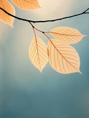 natural macro shot leaves nature soft light enhancing the details of leaf veins, showcasing their structure, Photorealistic