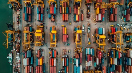 Fototapeta premium Innovative ai driven logistics network solutions for improved supply chain efficiency and management