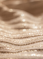 Vertical metallic background with gold glitter. Fancy background.