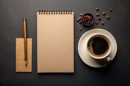 Stylish Coffee Stationery Branding Mockup with Clipping Path Isolated on Changeable Background for Creative Design Projects and Marketing Materials