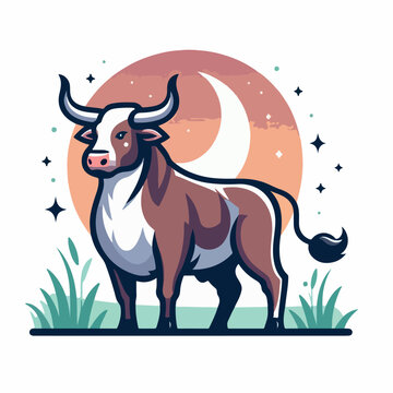 recommend clip art: bull logo illustration