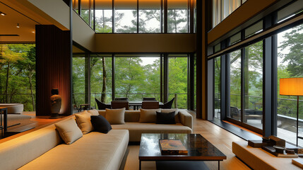 高級別荘のリビング