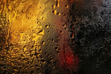 Close-up view of water droplets on a window, suitable for use in nature, science or educational contexts
