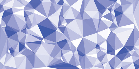 Abstract Geometric Pattern with Shades of Blue and White Triangles