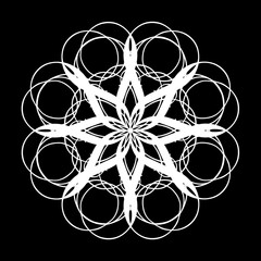 Attractive flower shaped mandala design