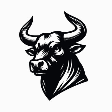 recommend clip art: bull logo illustration