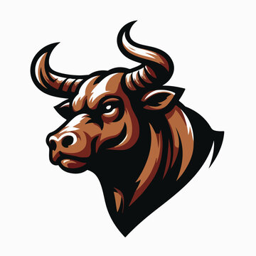 recommend clip art: bull logo illustration