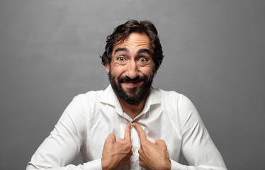 Fototapeta premium feeling happy, surprised and proud, pointing to self with an excited, amazed look