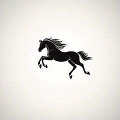 Fototapeta premium simple logo of a jumping horse