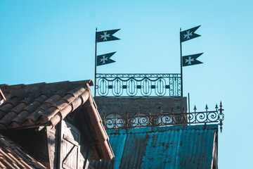 Obraz premium windmill in the city of the country