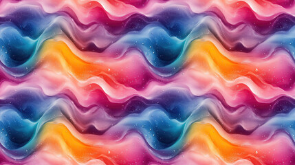 Obraz premium Colorful wave liquid oil texture seamless pattern vibrant backdrop for design projects